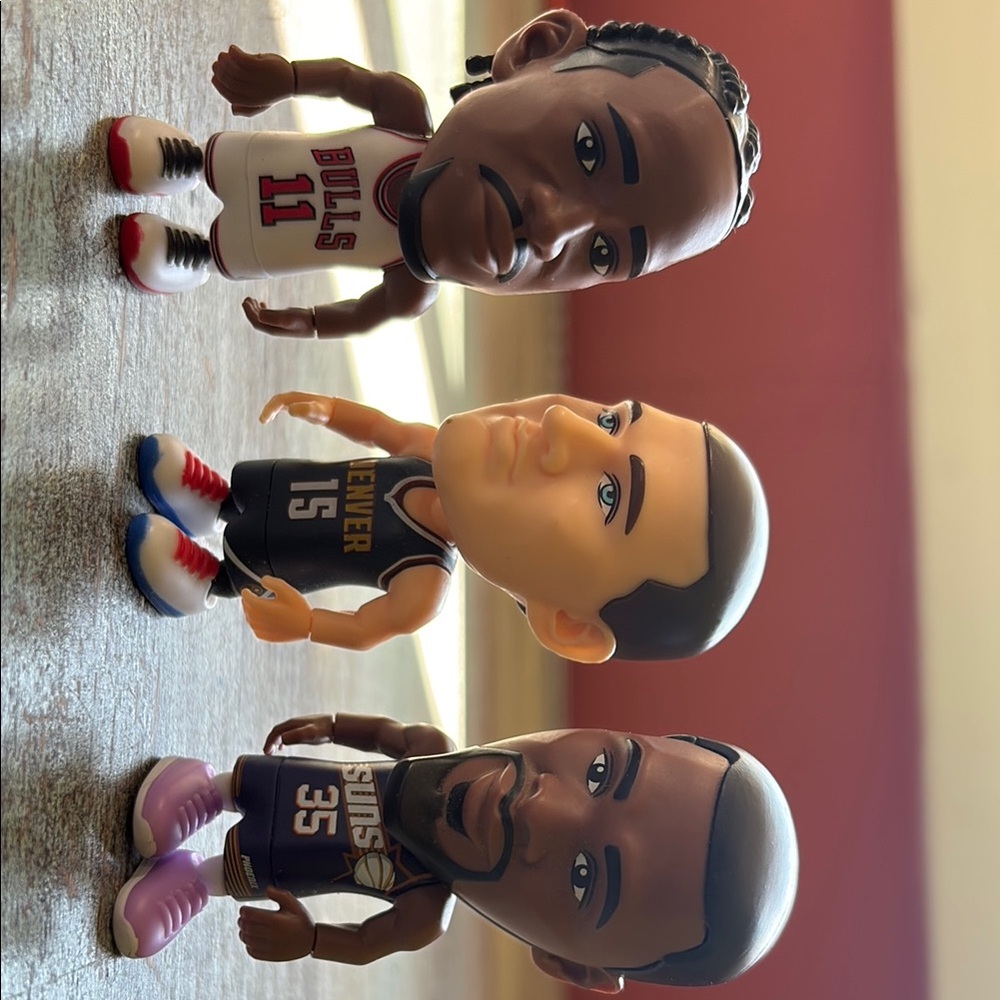 Set of Three Basketball Player Figurines